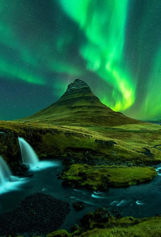 Auroras boreales en Islandia